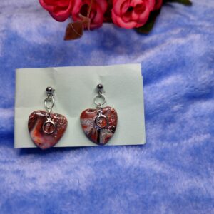 Shiny heart dangles