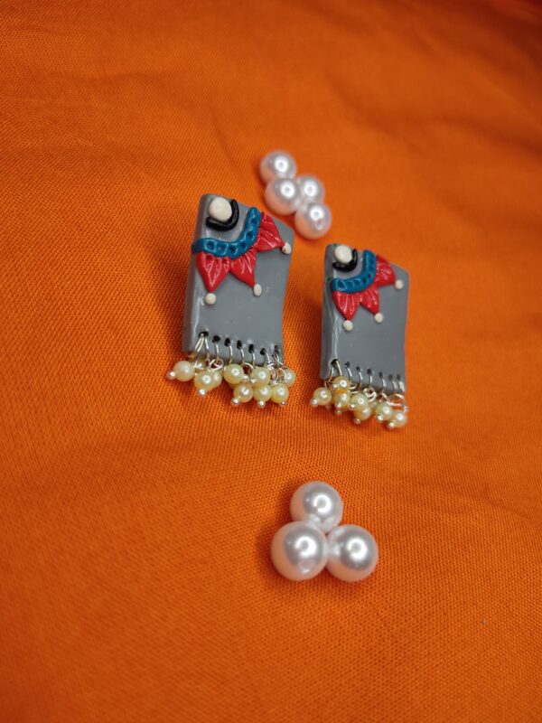 Gray earrings