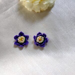 Blue Wildflower Studs