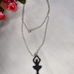 Dancing girl pendant with chain