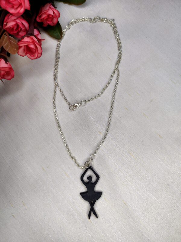 Dancing girl pendant with chain