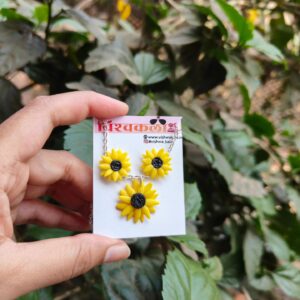 Sunflower necklace set