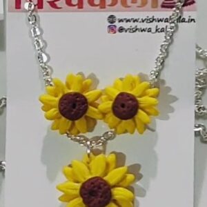 Sunflower necklace set