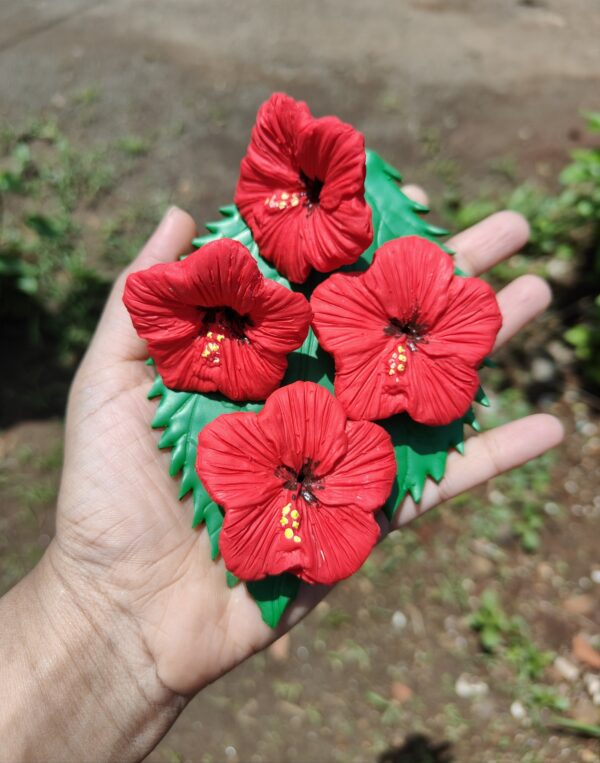 4 Hibiscus Flower Agarbatti Stand