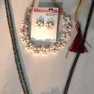 Parijatak mangalsutra, choker & earrings set