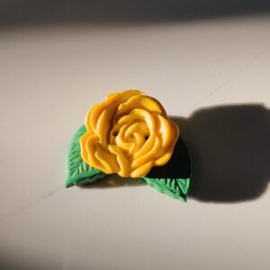 Rose Agarbatti Stand (Yellow)