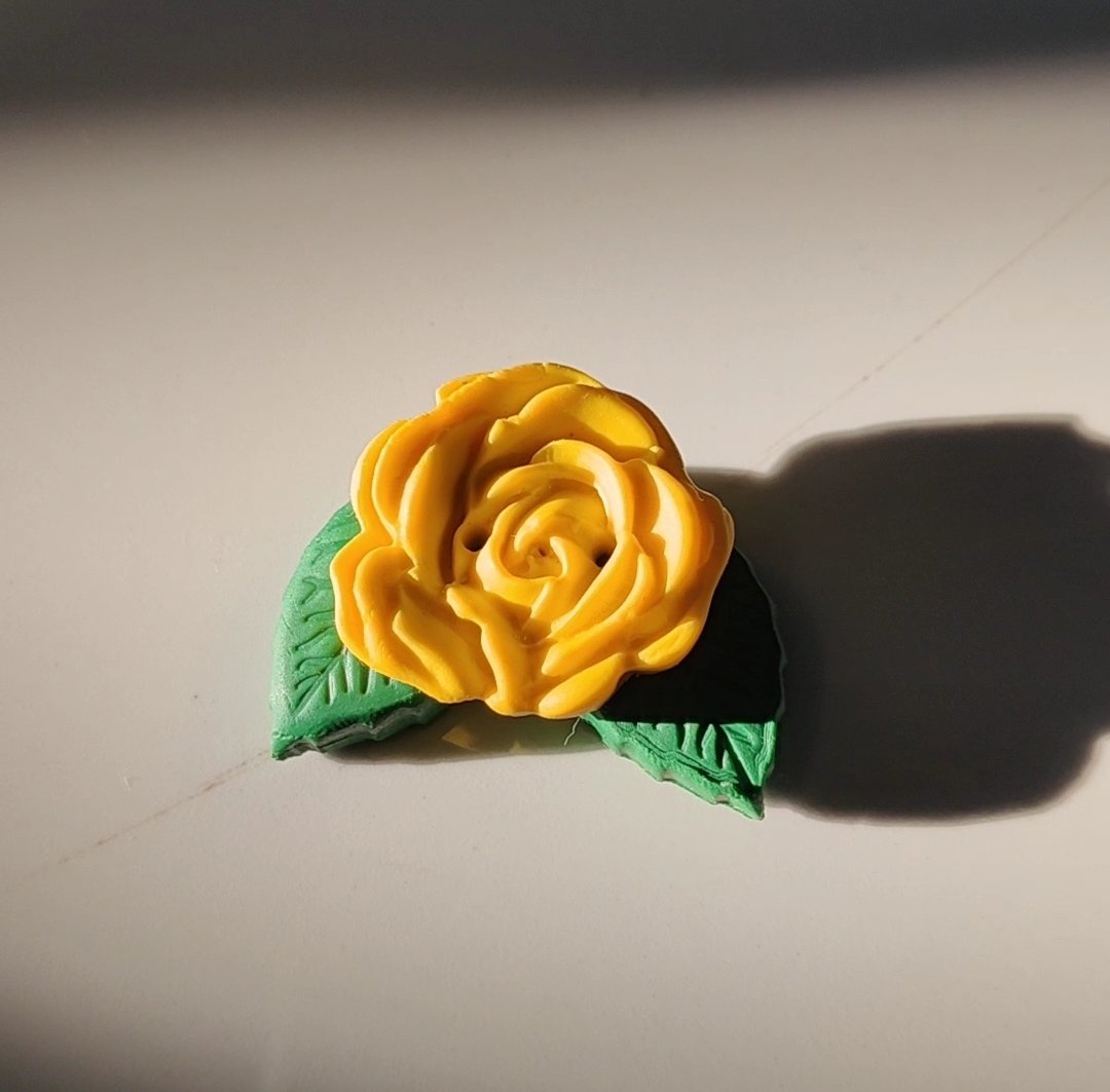 Rose Agarbatti Stand (Yellow)