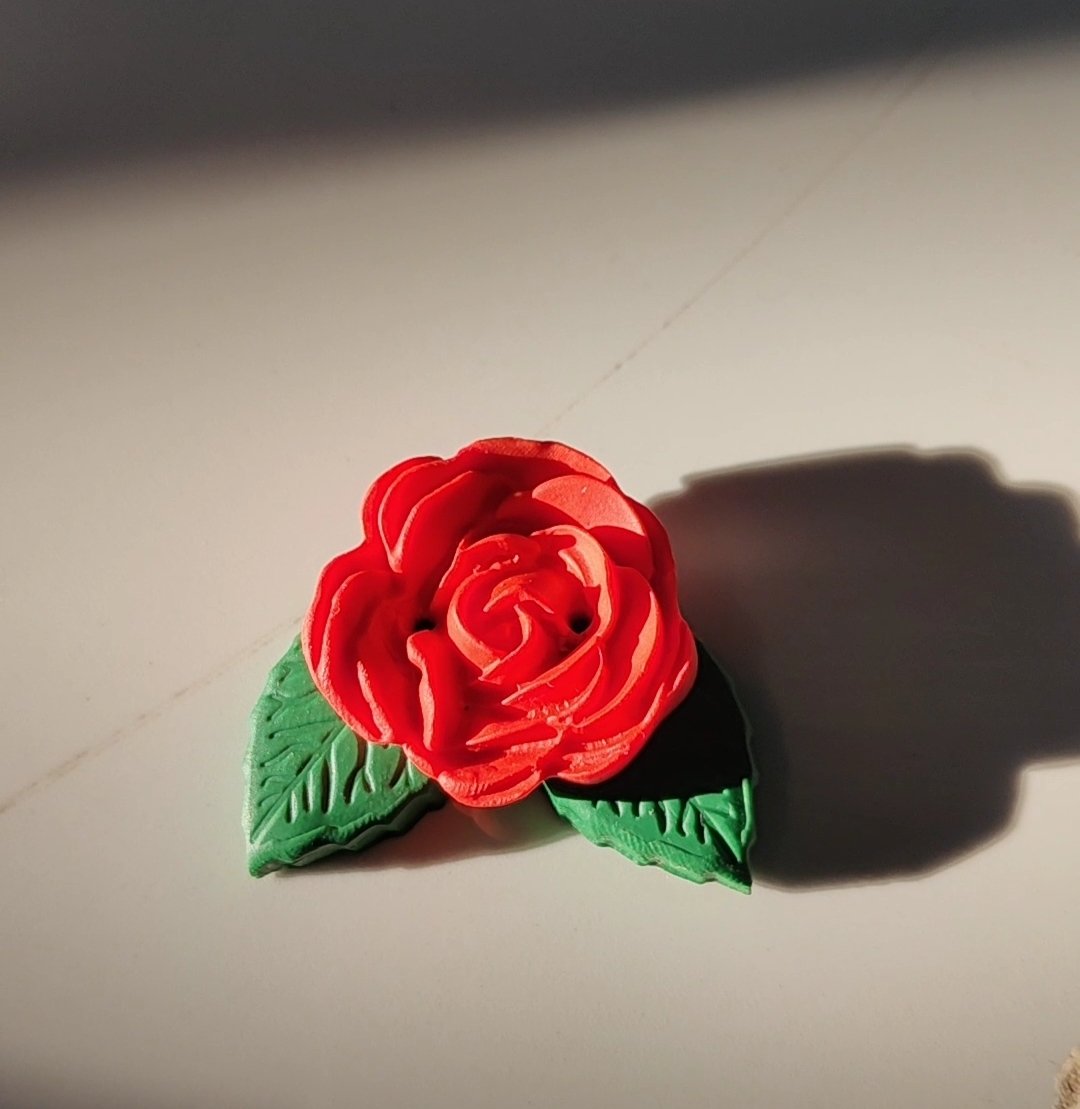 Rose Agarbatti Stand ( Red)